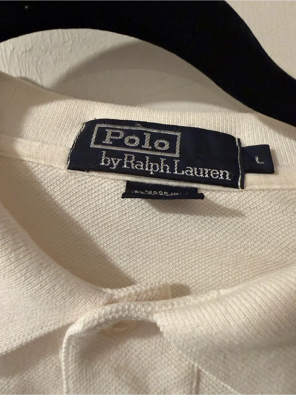 Ralph Lauren Long-Sleeve Polo Shirt - White with Navy Pony Preppy Luxe